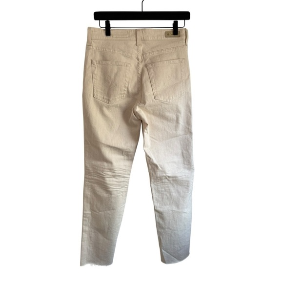 New! AG Adriano Goldschmied Saige AG-ED™ Mid-rise Straight Leg Denim Jeans - Cre - Picture 4 of 13